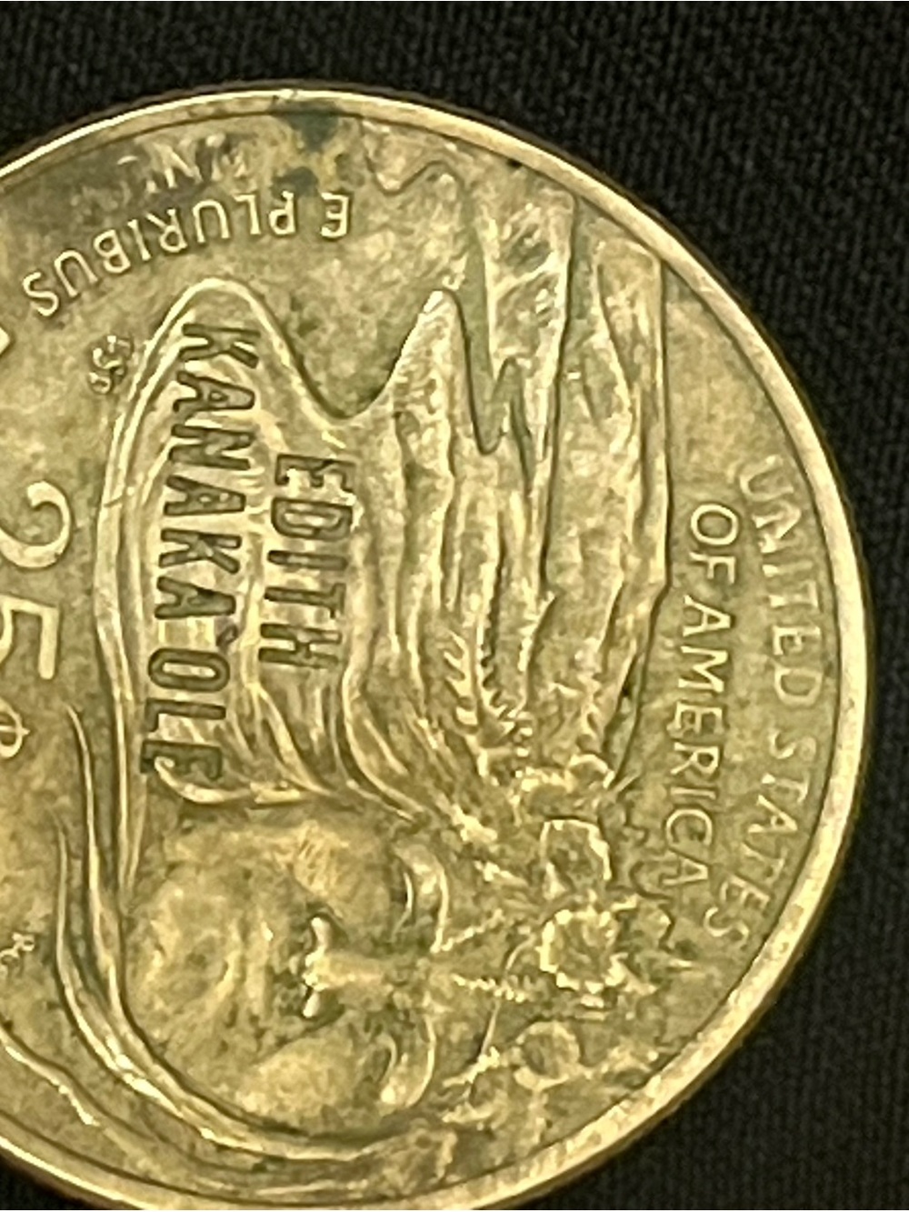 2023 Edith quarter error coin in date and in cod we trust errors